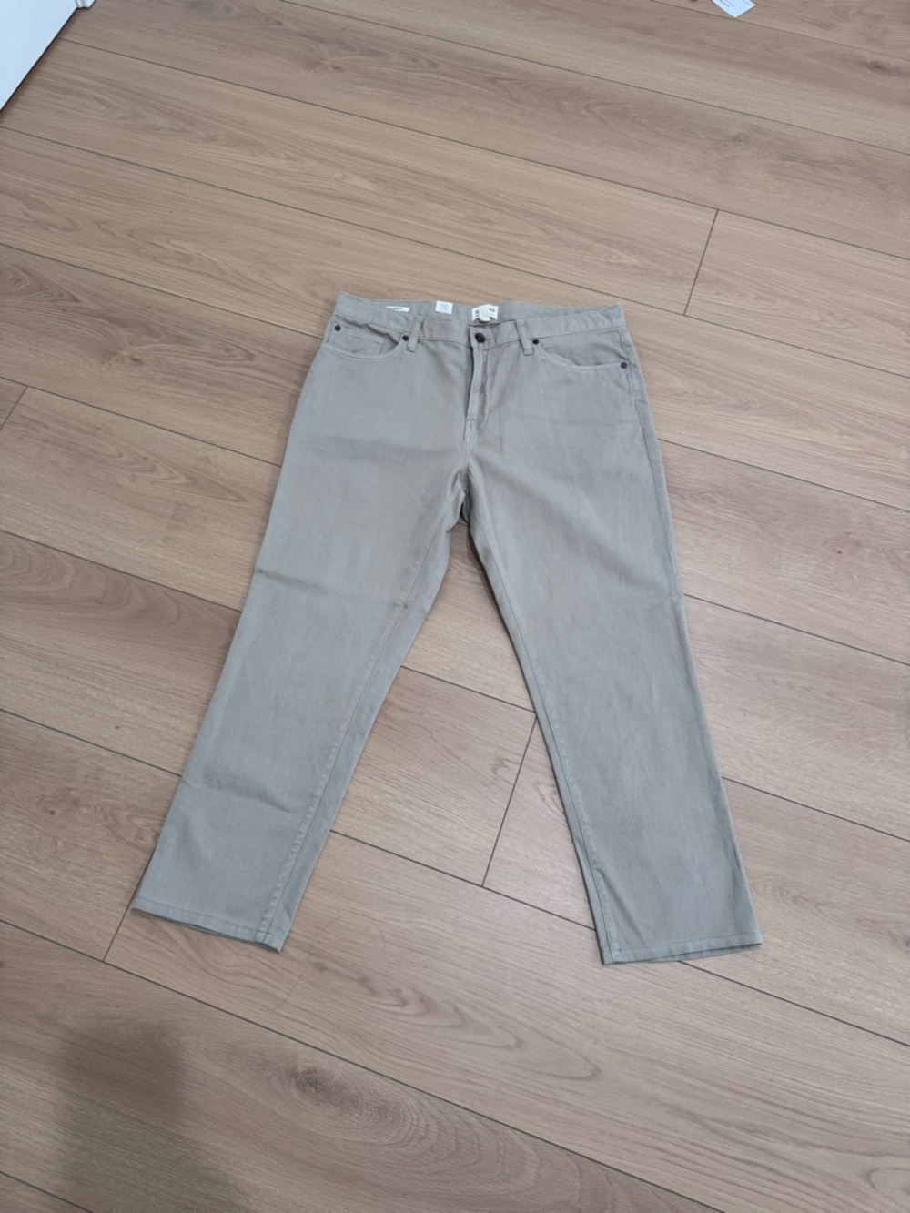 NWT Slim 5-Pocket Cotton Linen Pant in Manor Grey Size 34/30